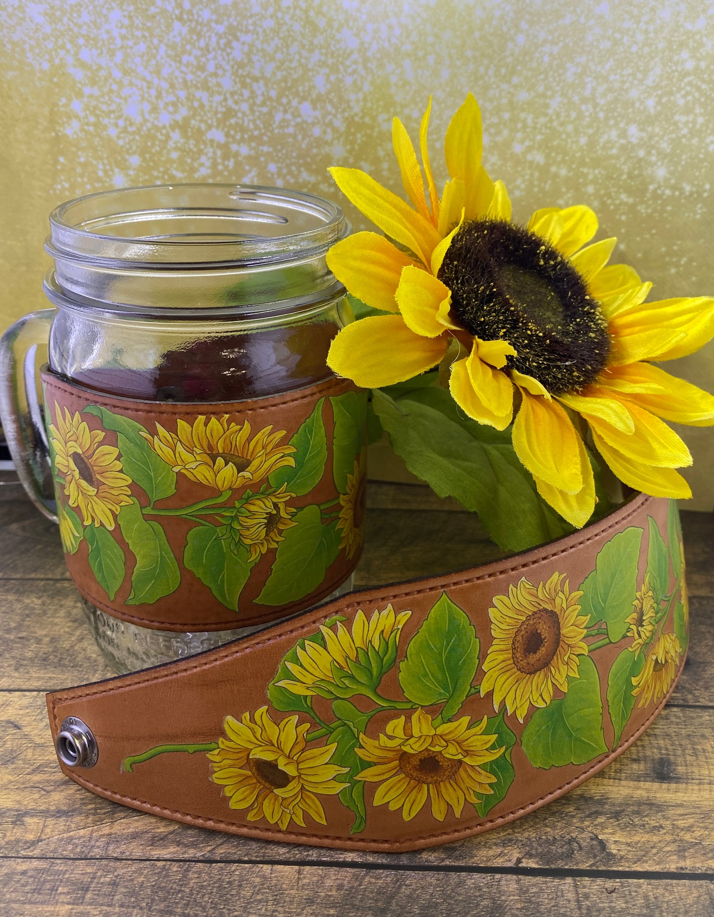 Mason Jar Wraps: Sunflowers