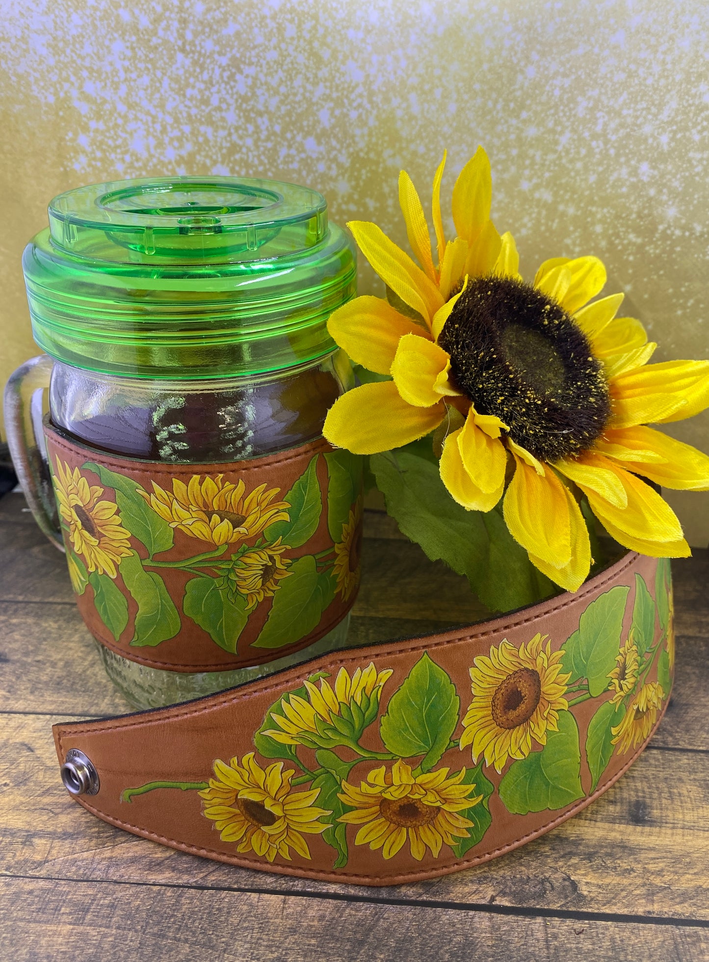 Mason Jar Wraps: Sunflowers